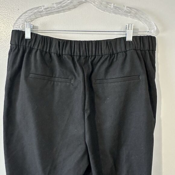 LOFT Womens Size Large Pants Pull On Tapered in Brushed Flannel  Black Ankle NEW - Picture 9 of 16